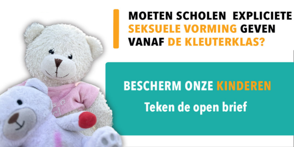 Open brief : Moeten scholen expliciete seksuele vorming en de genderideologie geven vanaf de kleuterklas?